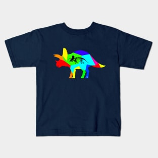 Colorful triceratops Kids T-Shirt